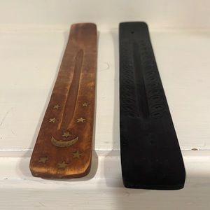 🔥$6 Wood Incense Holder bundle of 2 black natural wood